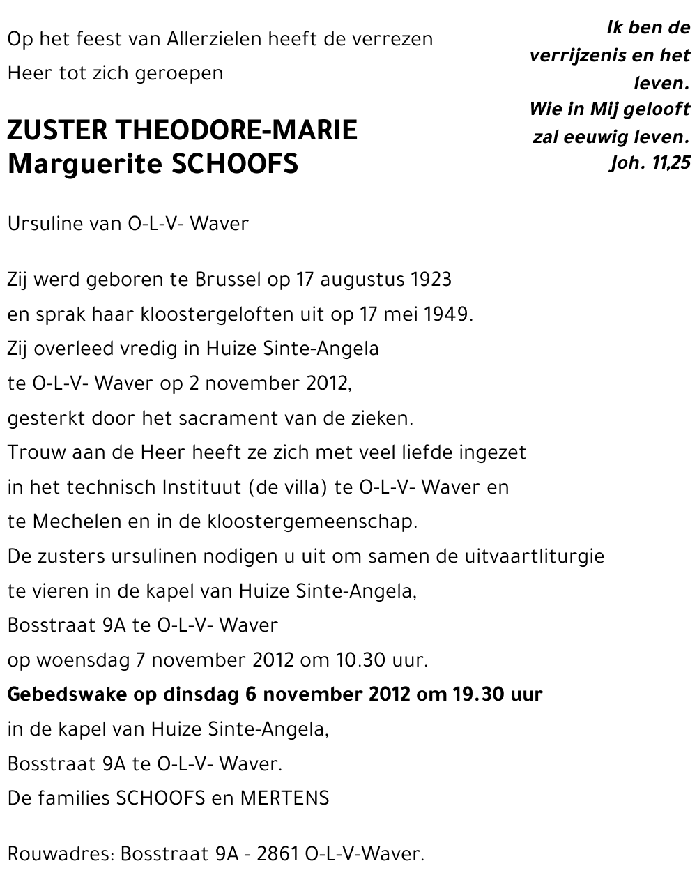 Marguerite SCHOOFS