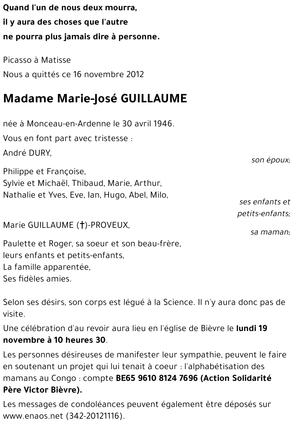 Marie-José GUILLAUME