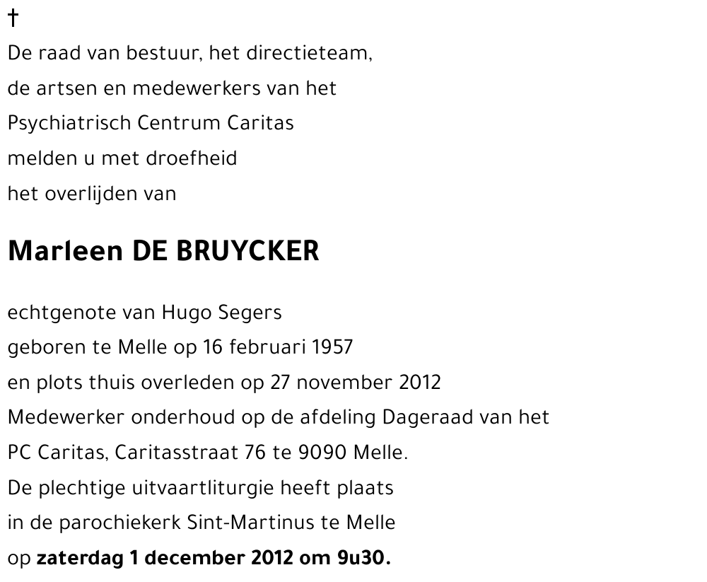 Marleen DE BRUYCKER