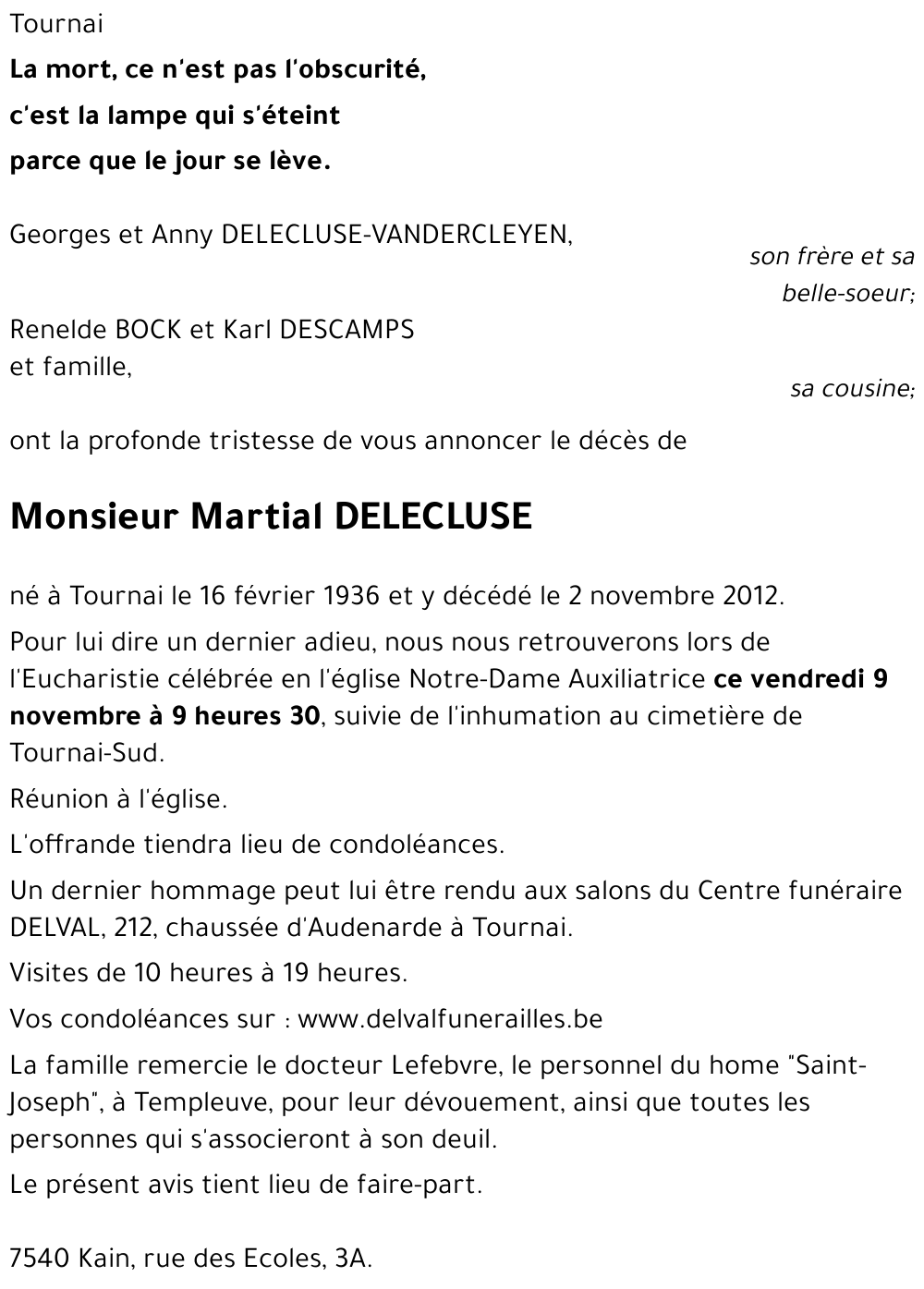 Martial DELECLUSE