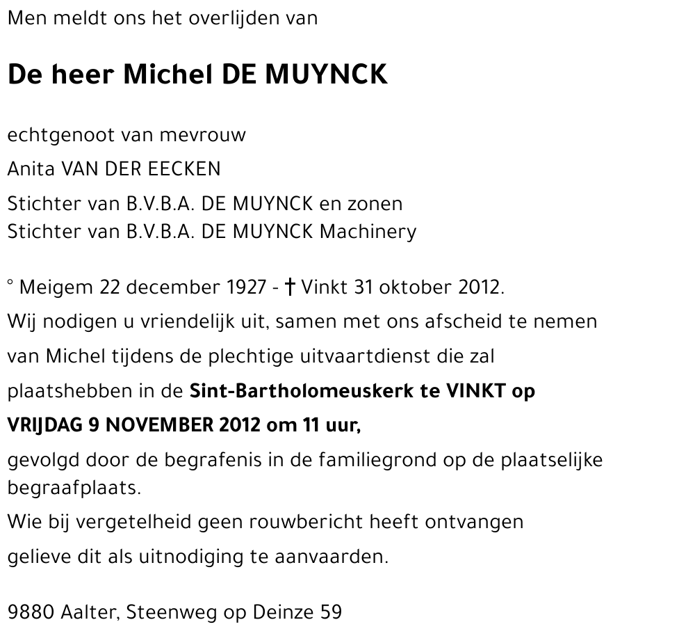 Michel DE MUYNCK