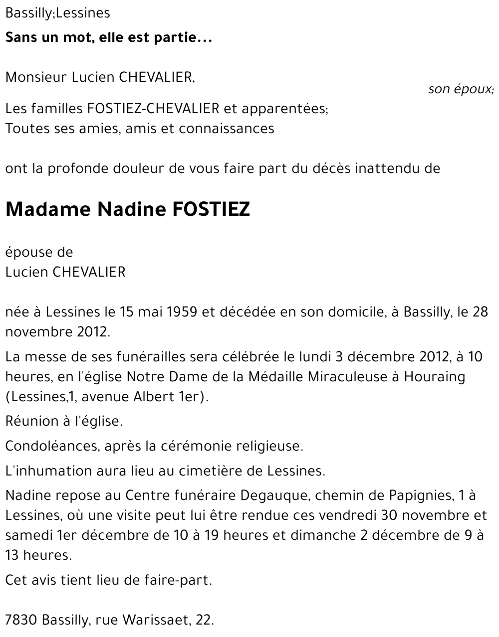 Nadine FOSTIEZ