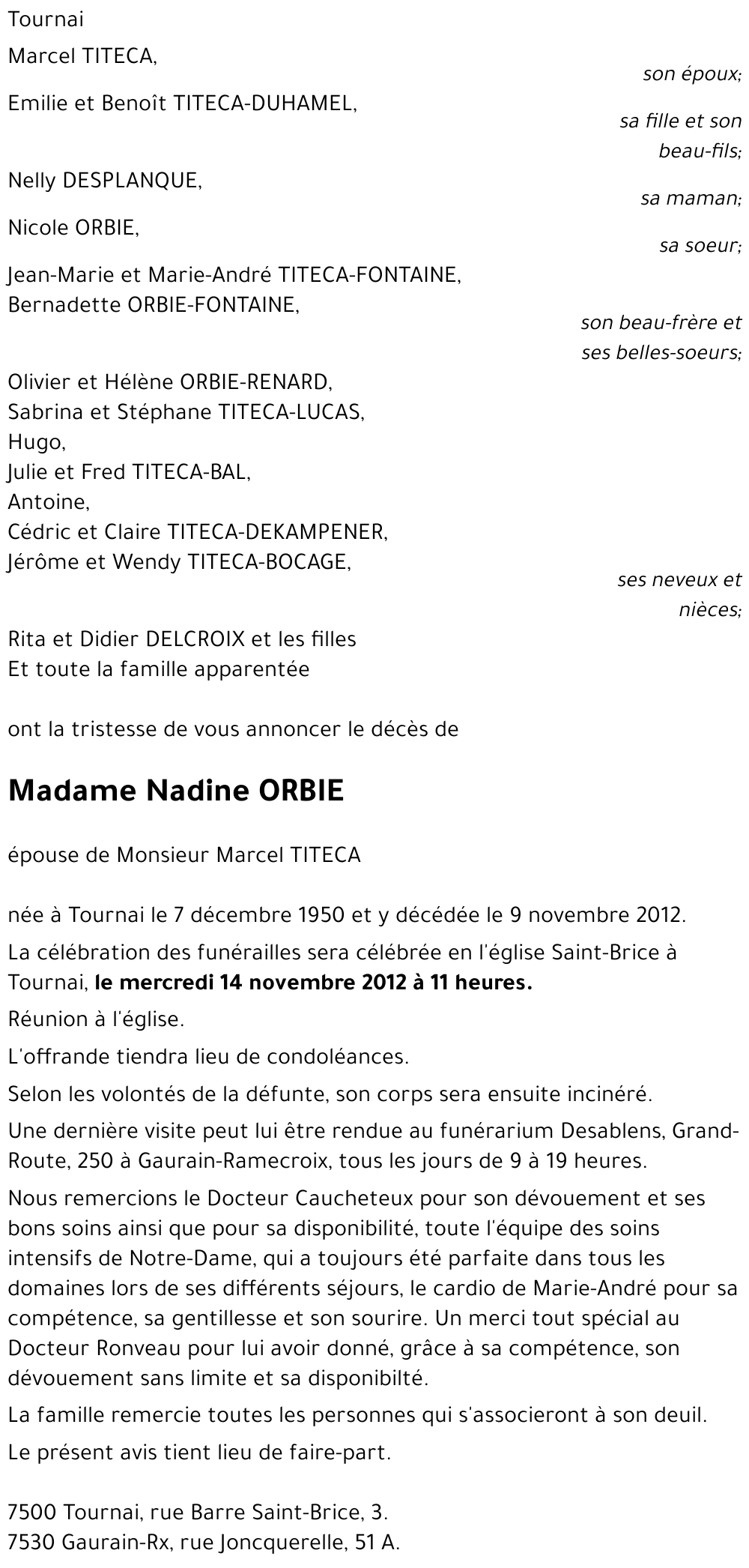 Nadine ORBIE