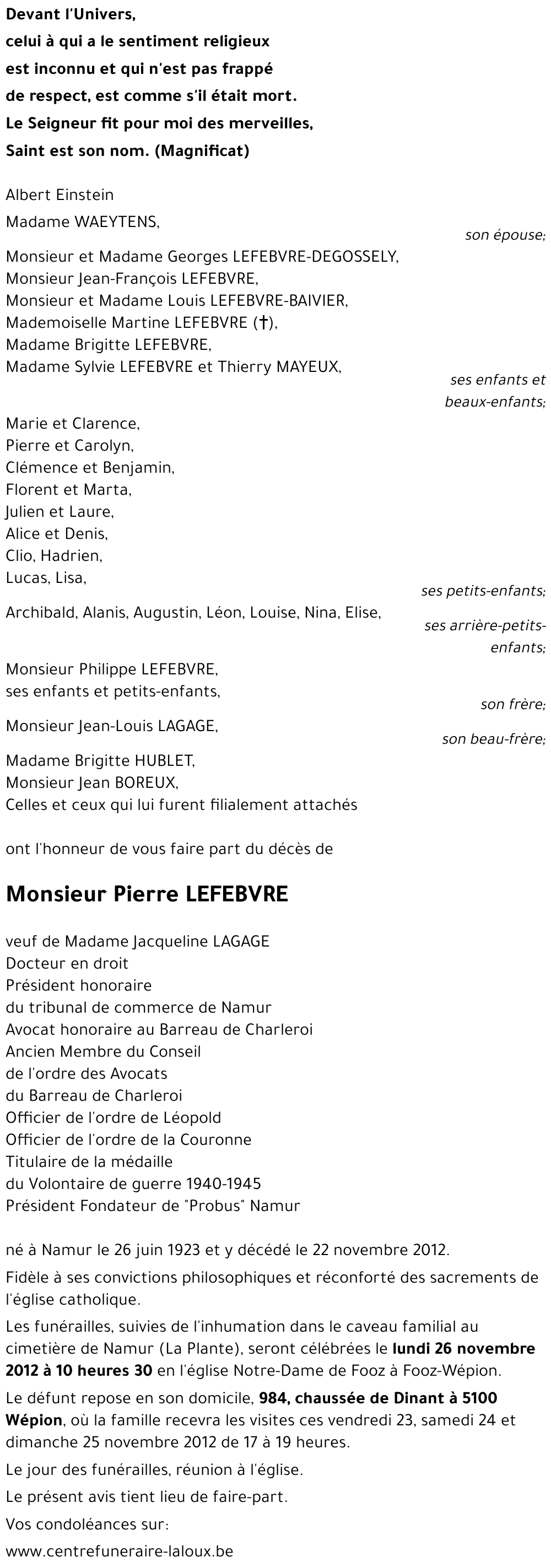 Pierre LEFEBVRE