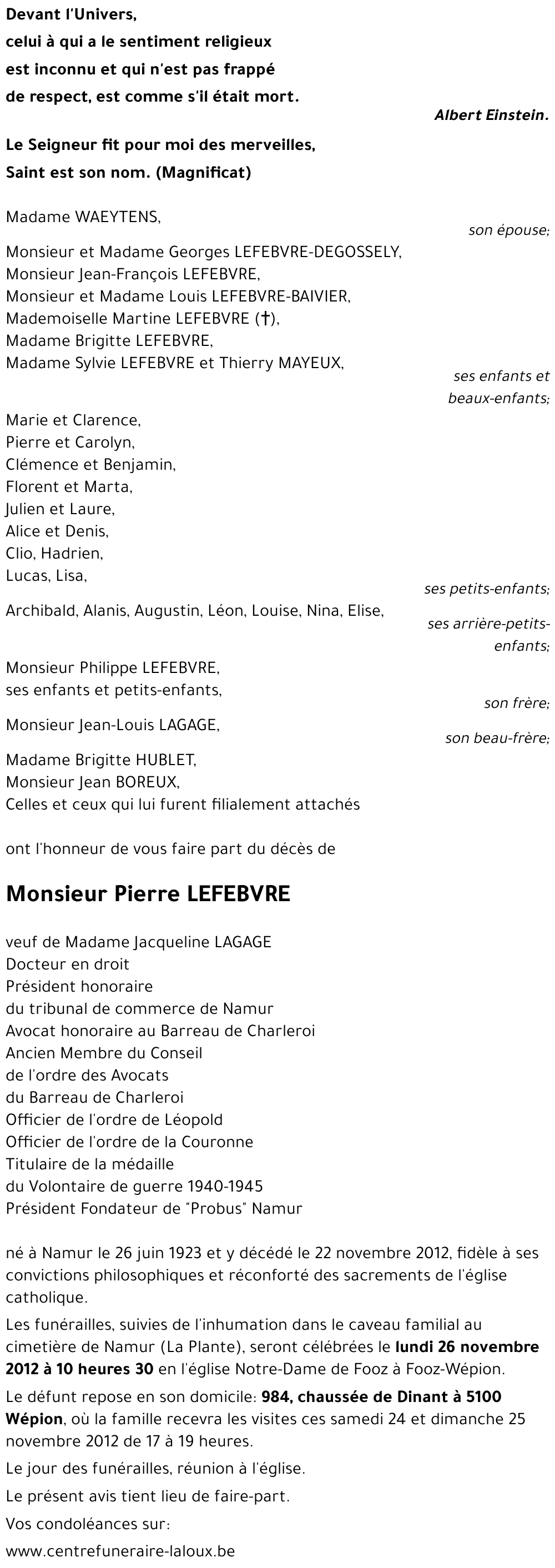 Pierre LEFEBVRE