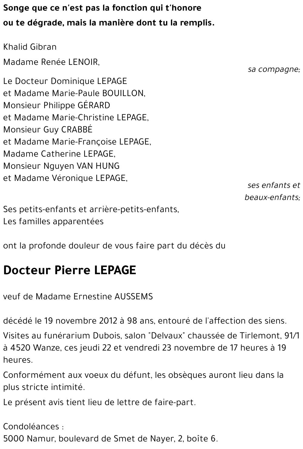 Pierre LEPAGE