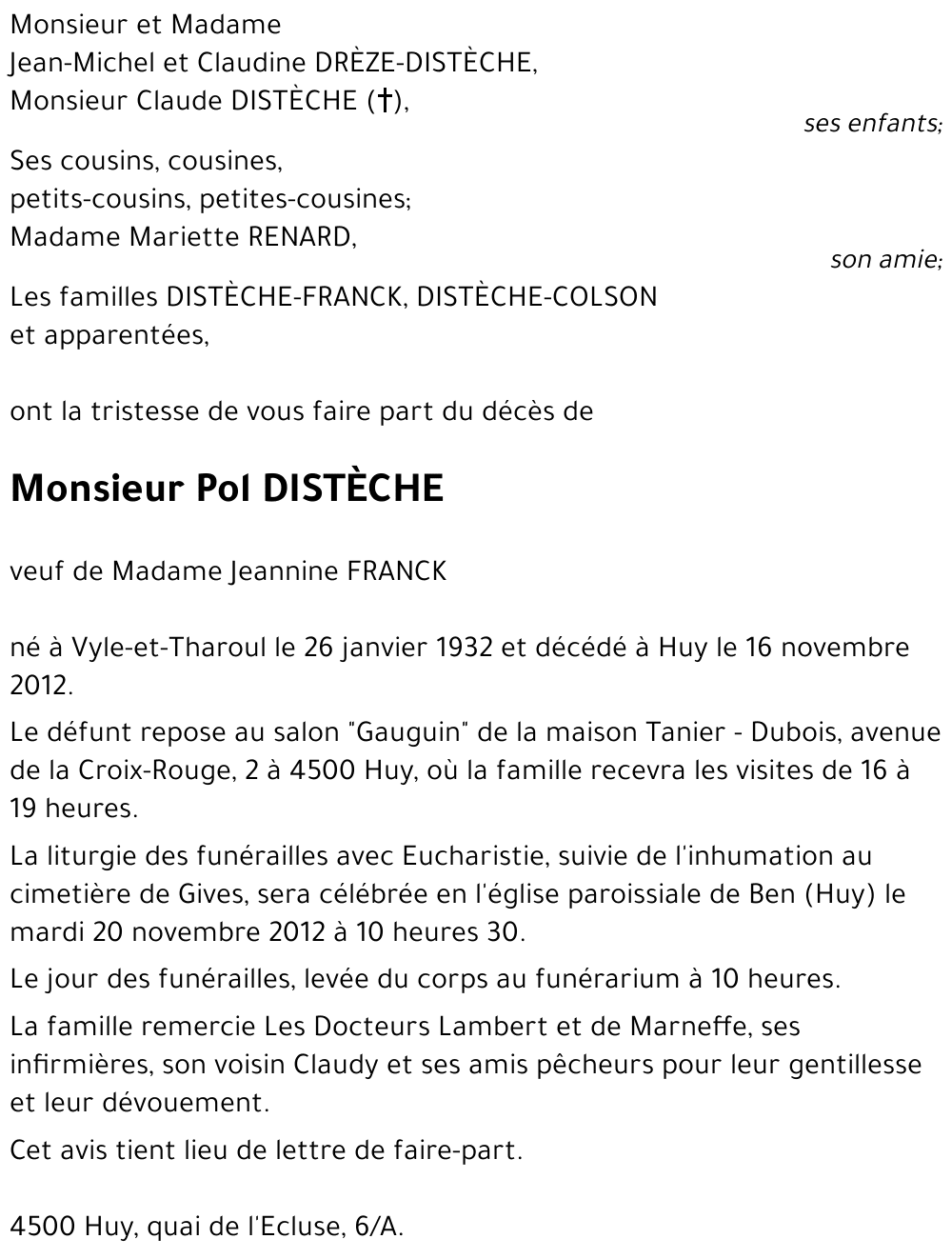 Pol DISTÈCHE