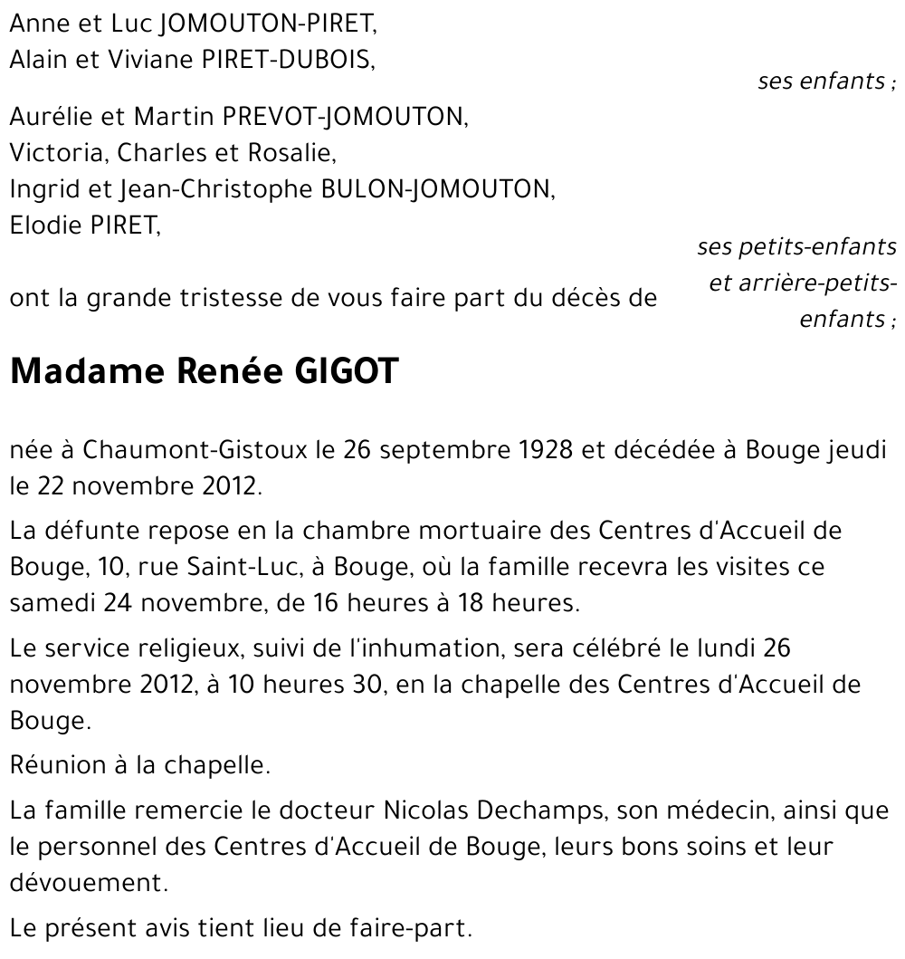 Renée GIGOT