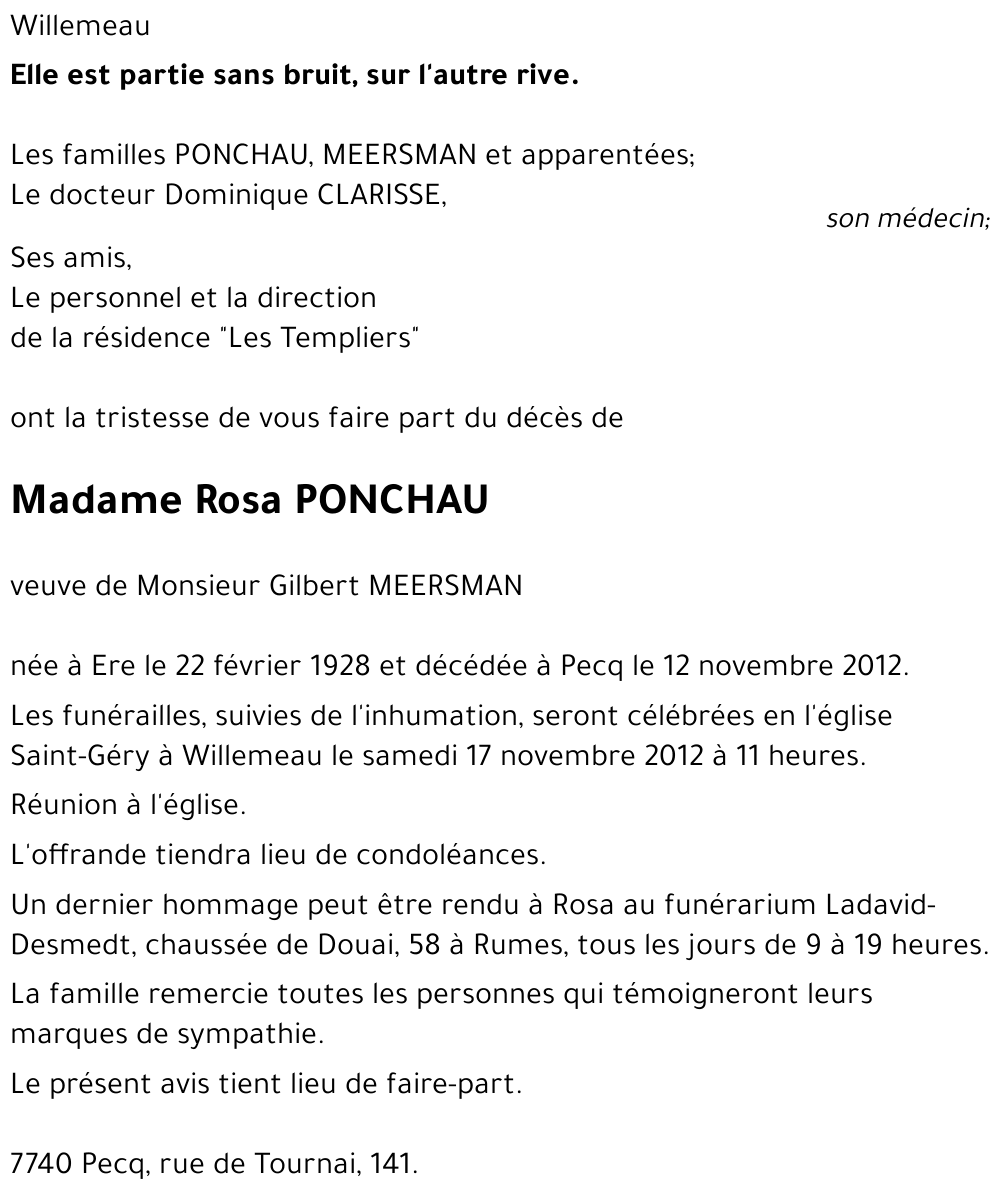 Rosa PONCHAU