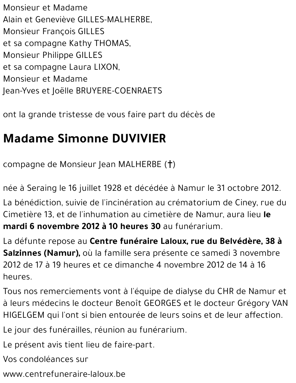 Simonne DUVIVIER