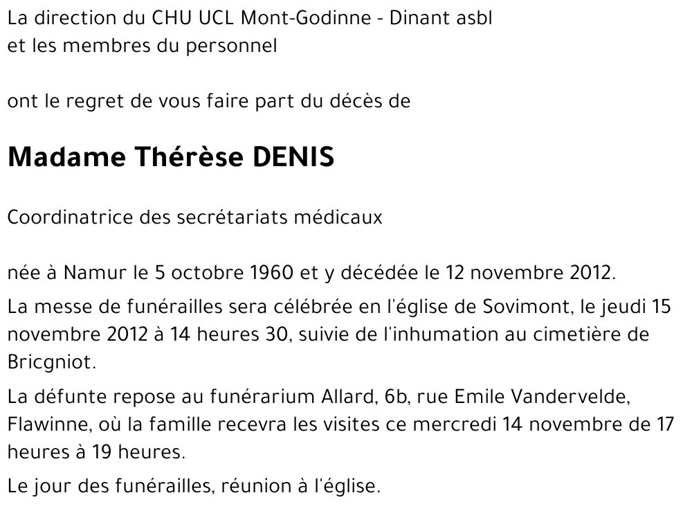 Thèrèse DENIS