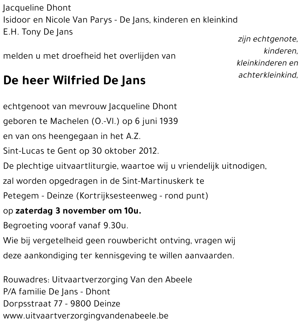 Wilfried De Jans