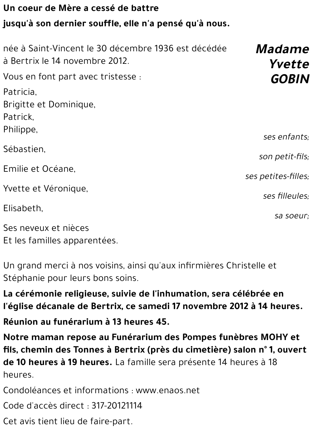 Yvette GOBIN
