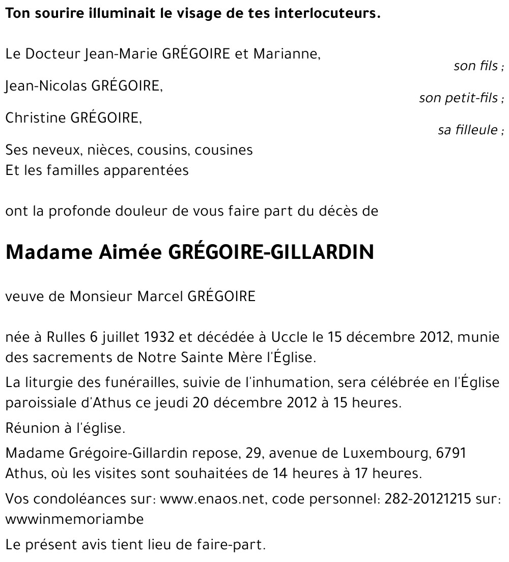 Aimée GILLARDIN