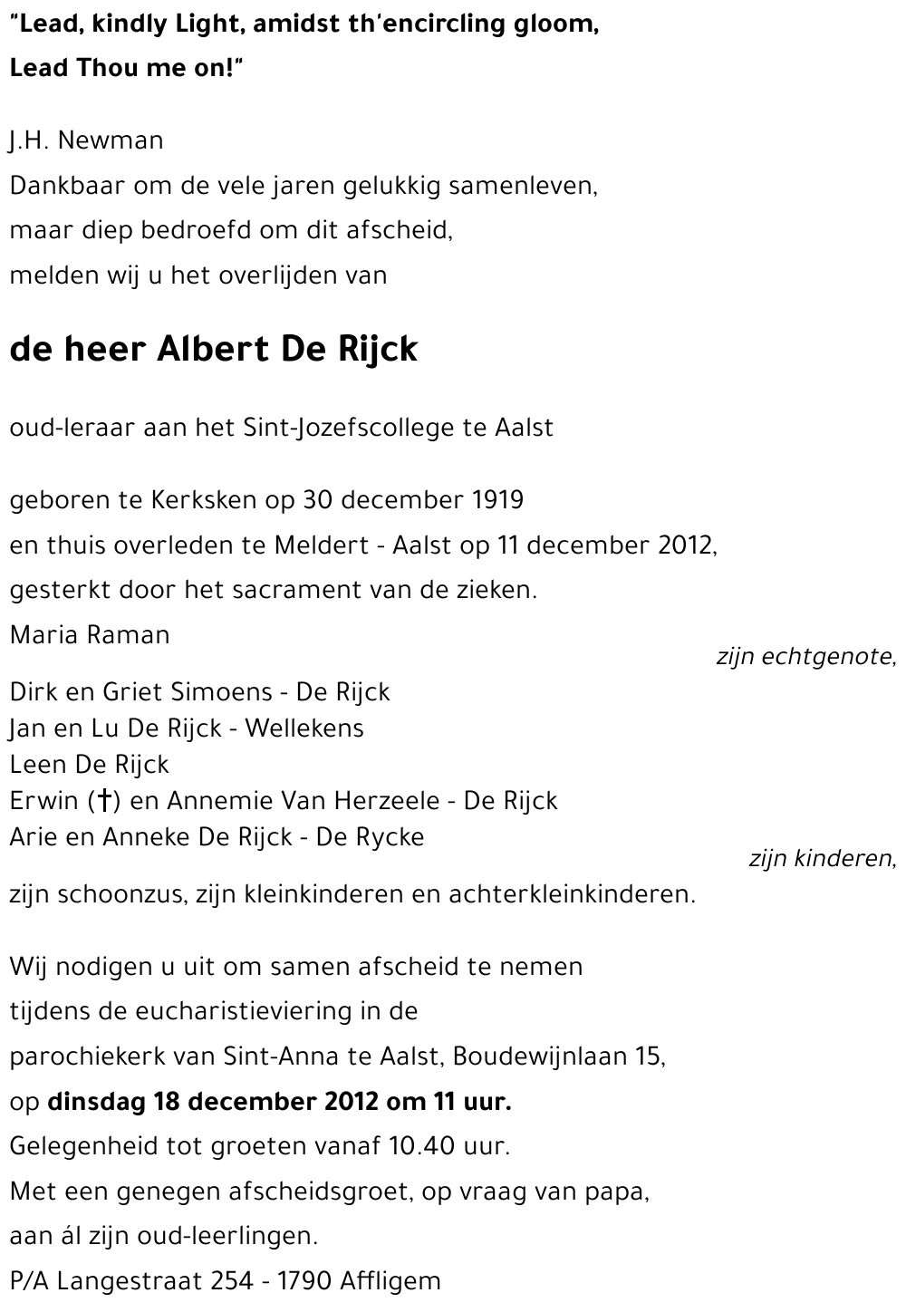 Albert DE RIJCK