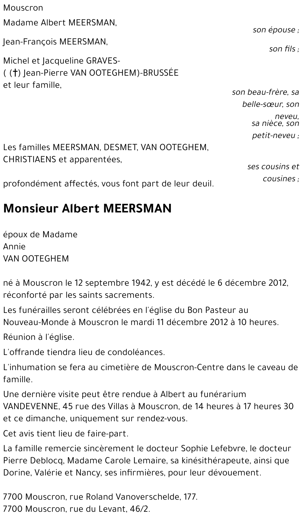 Albert MEERSMAN