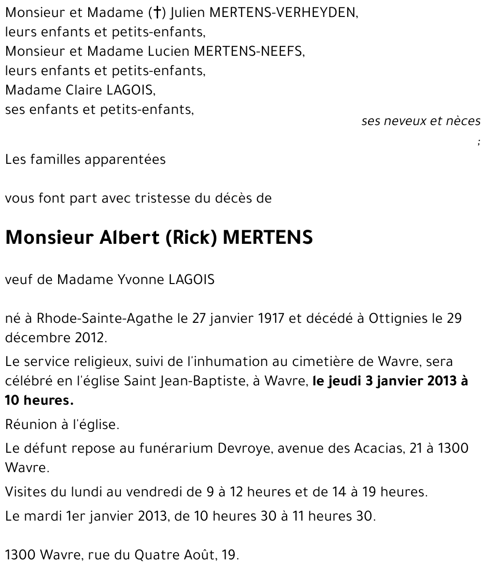 Albert MERTENS