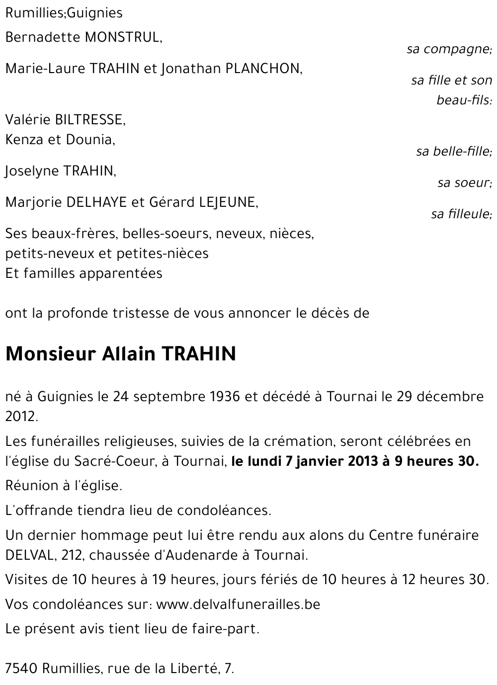 Allain TRAHIN