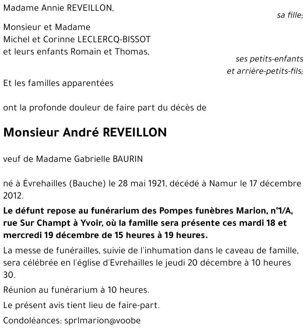 André REVEILLON