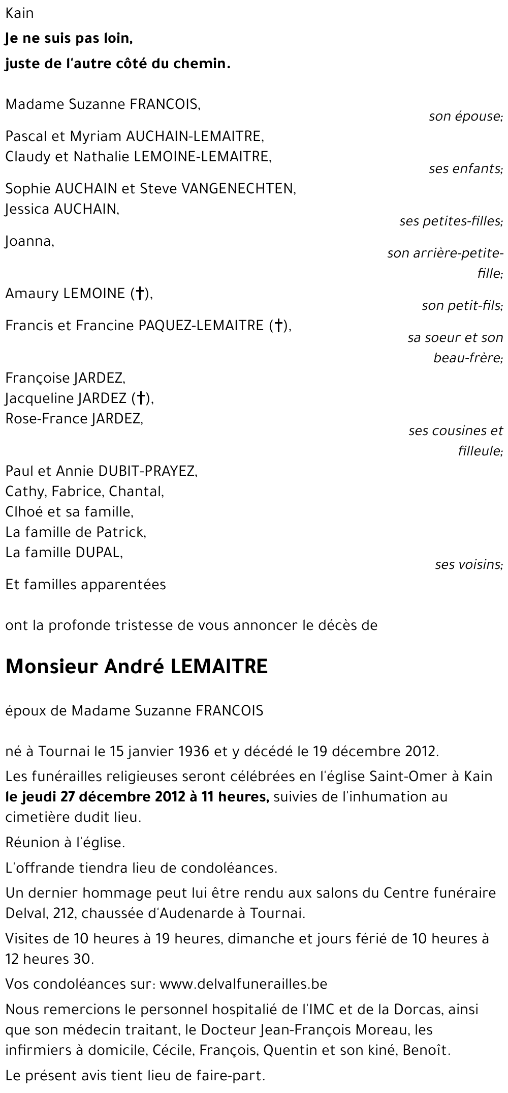 Andrée LEMAITRE