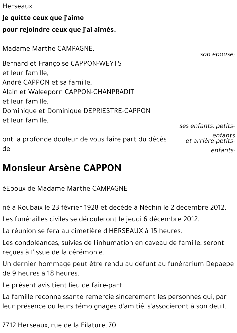 Arsène CAPPON