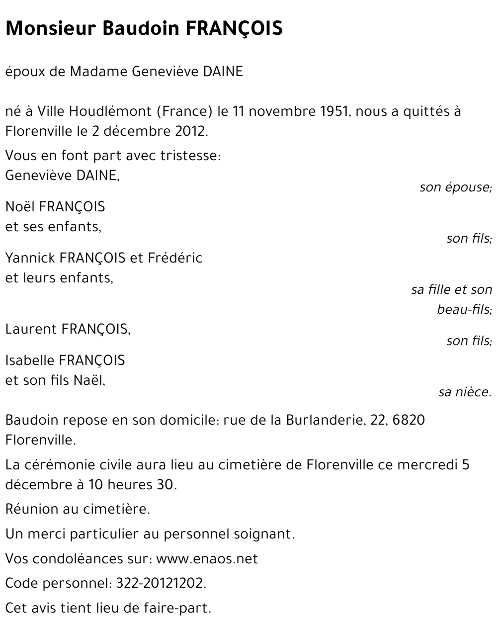 Baudoin FRANÇOIS