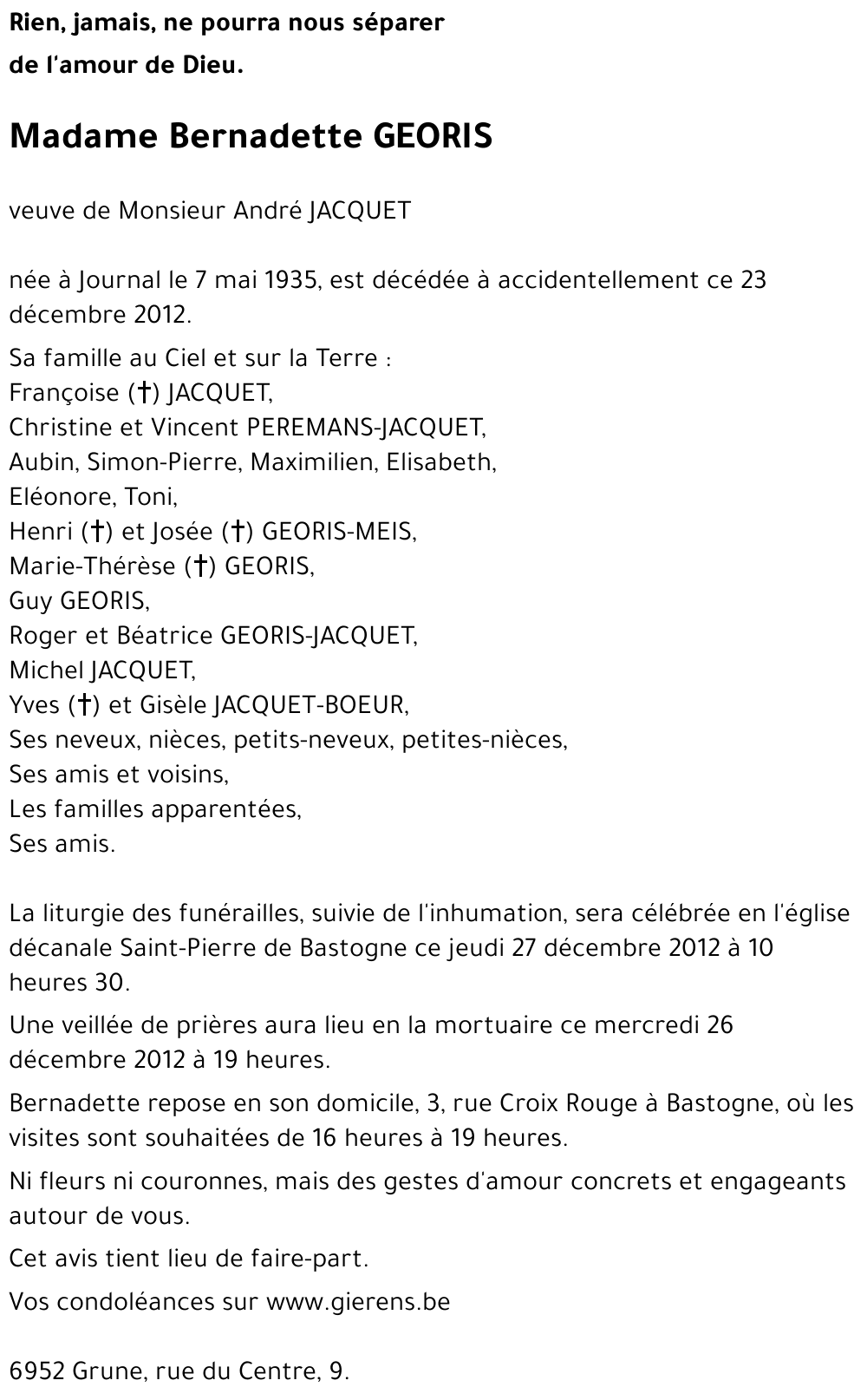Bernadette GEORIS