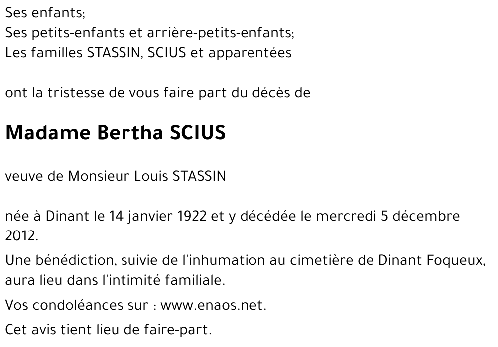 Bertha SCIUS