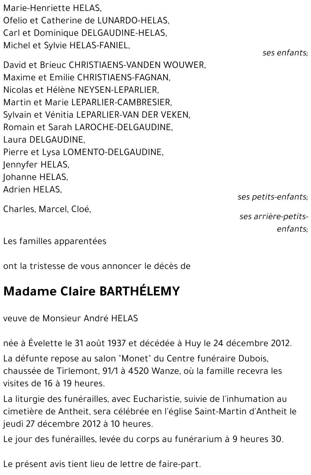 Claire BARTHÉLEMY