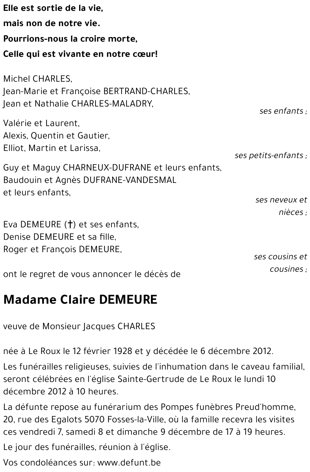 Claire DEMEURE