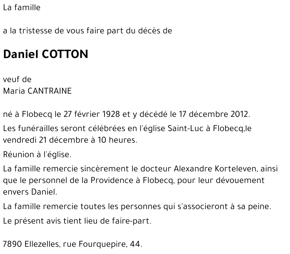 Daniel COTTON