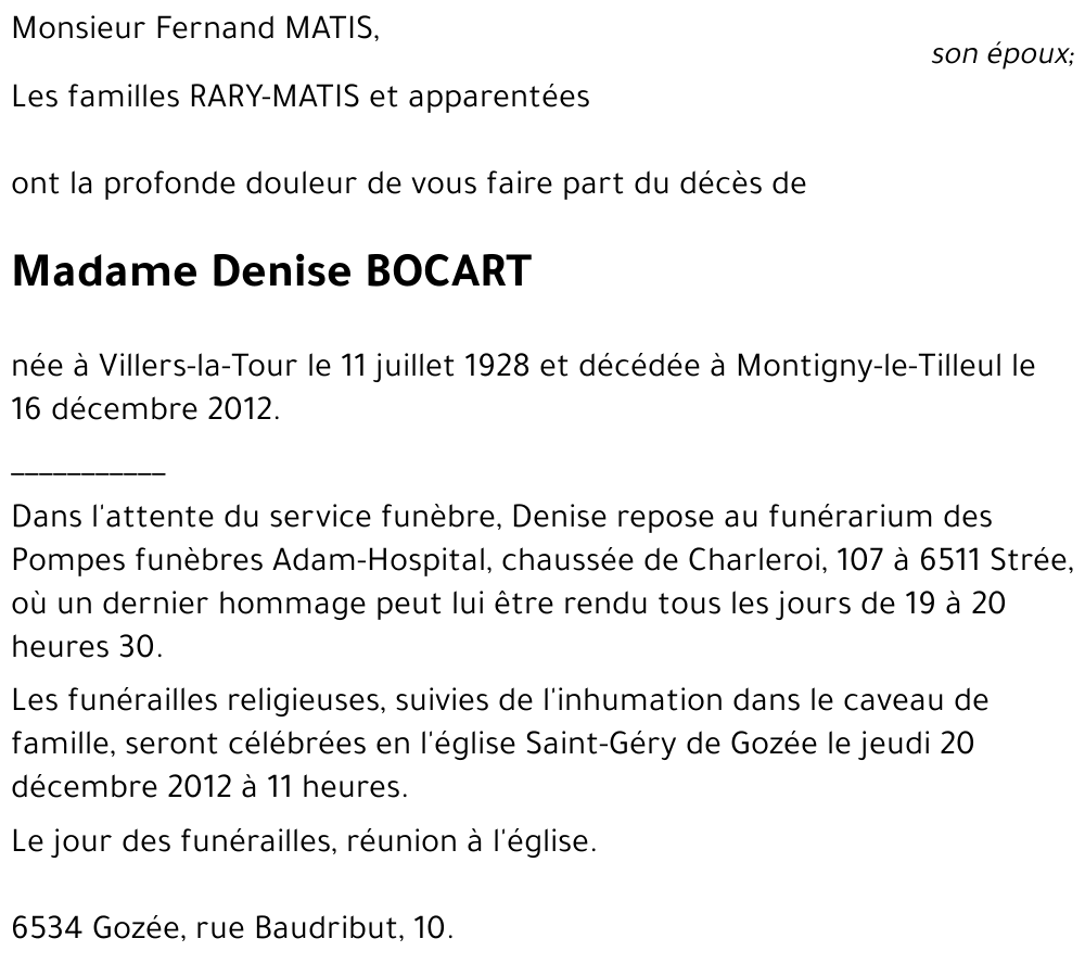Denise BOCART