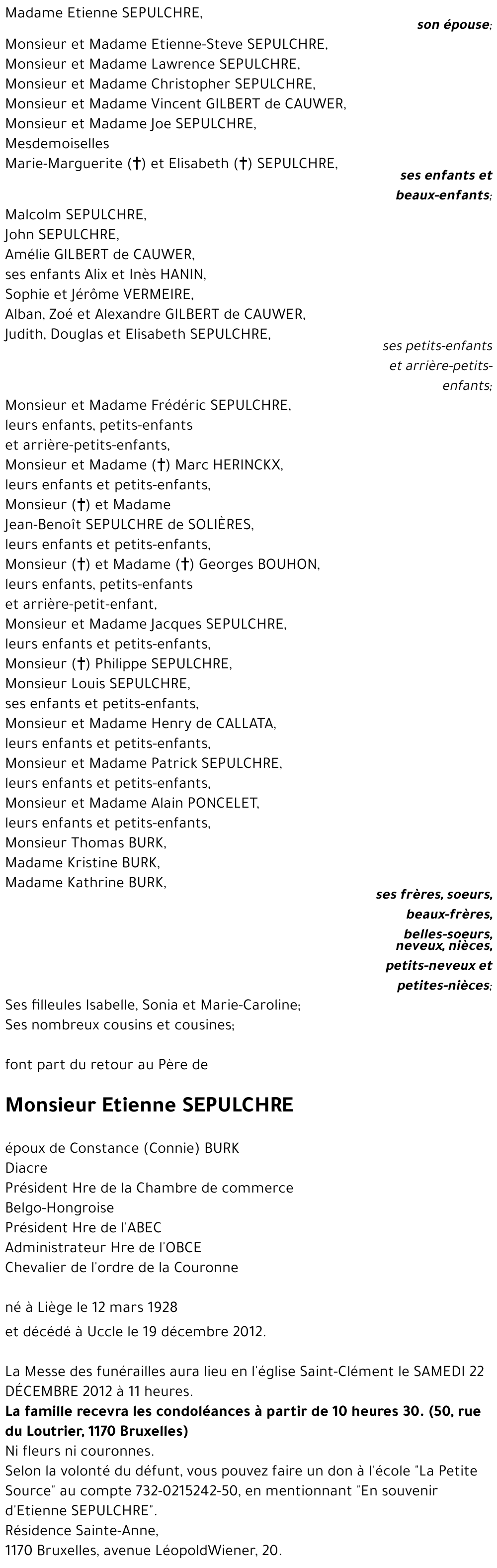 Etienne SEPULCHRE