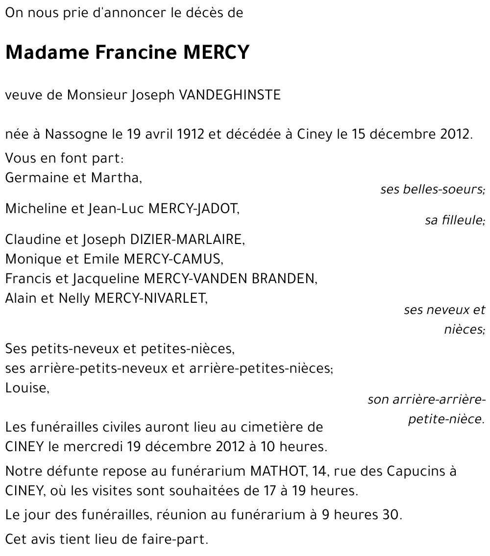 Francine MERCY