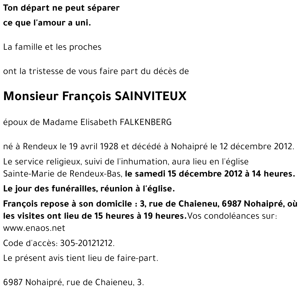 François SAINVITEUX