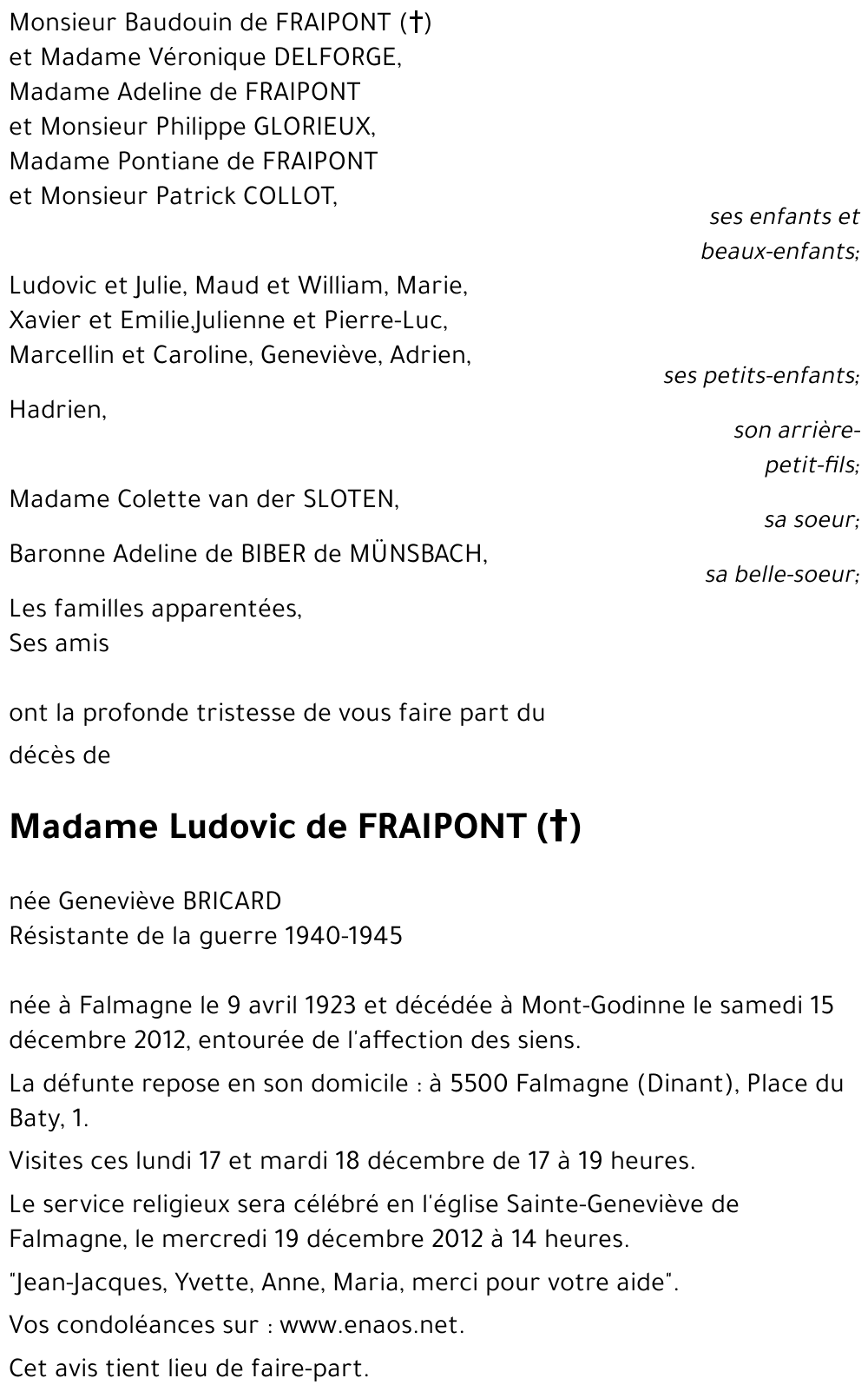 Geneviève BRICARD
