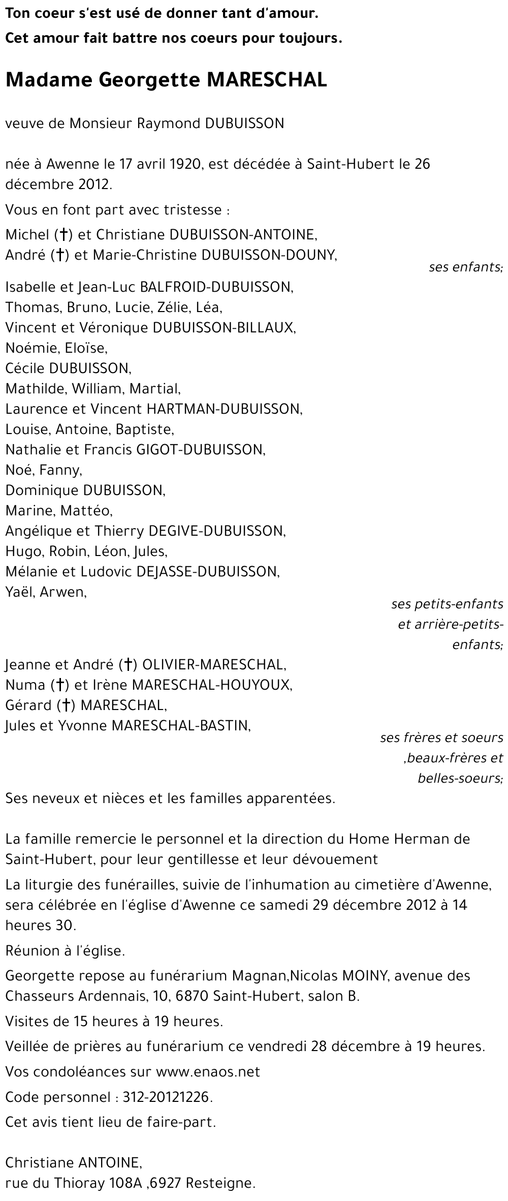 Georgette MARESCHAL