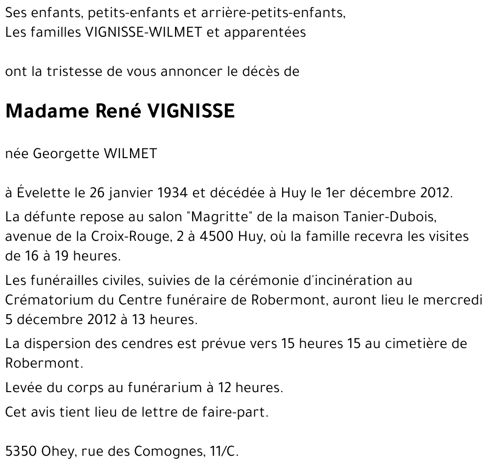Georgette WILMET