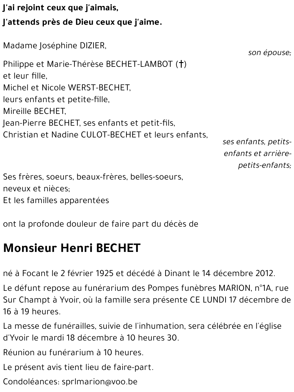 Henri BECHET