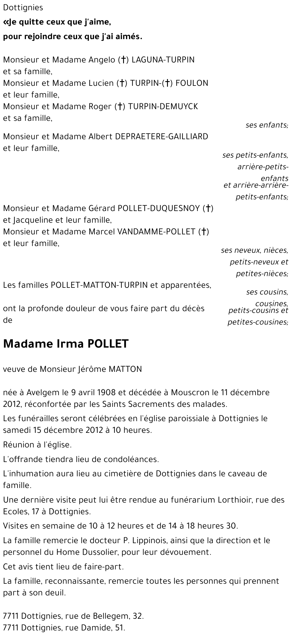 Irma POLLET