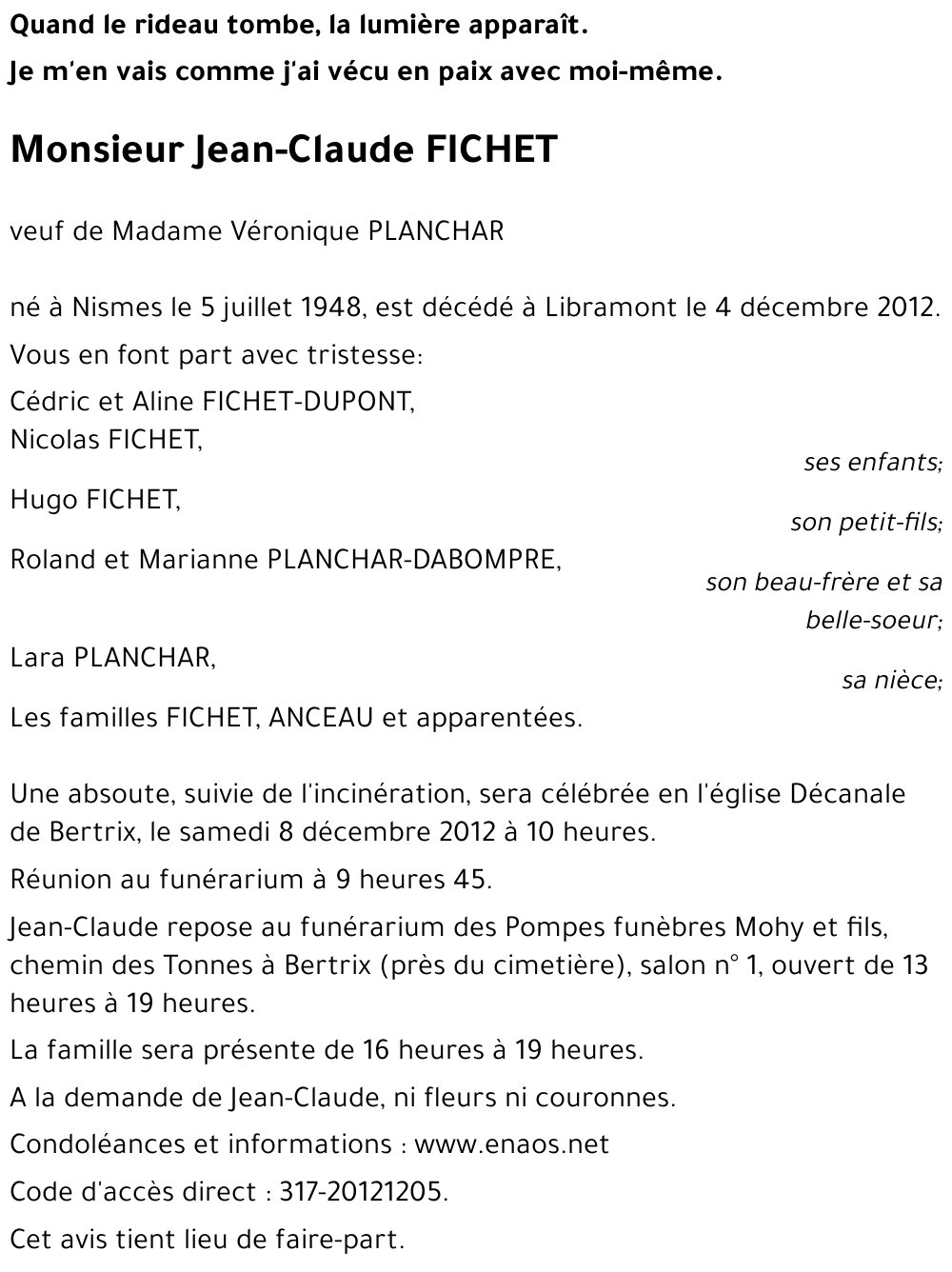 Jean-Claude FICHET