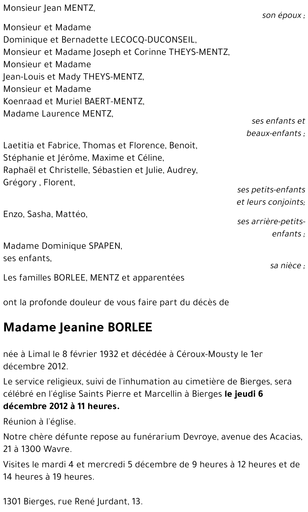 Jeanine BORLEE
