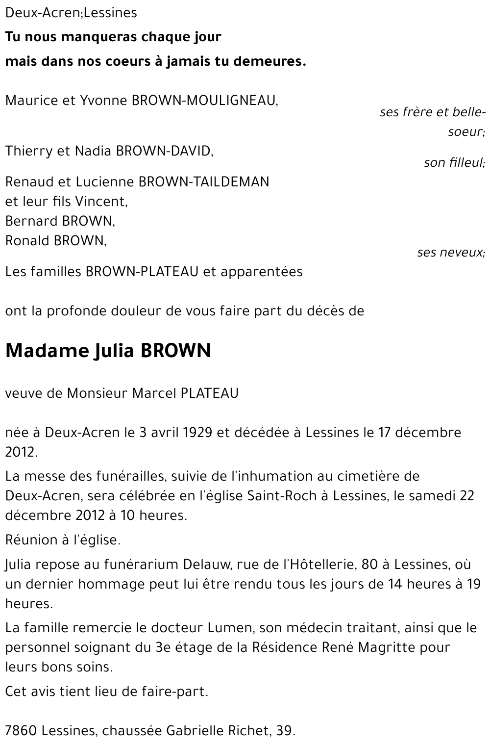 Julia BROWN