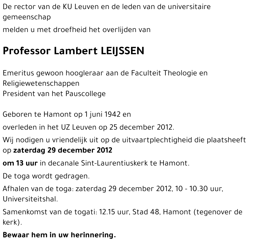 Lambert LEIJSSEN