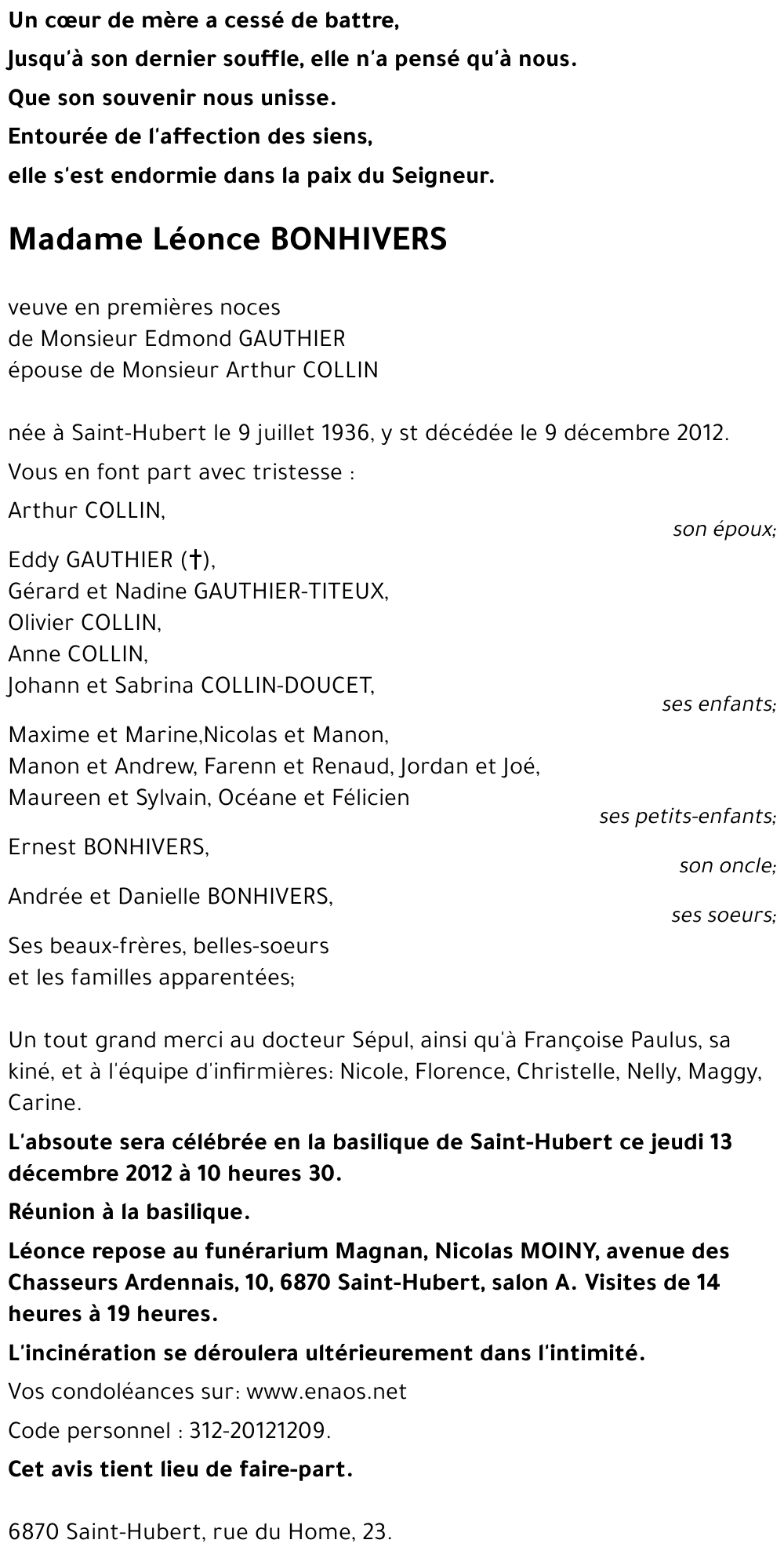Léonce BONHIVERS