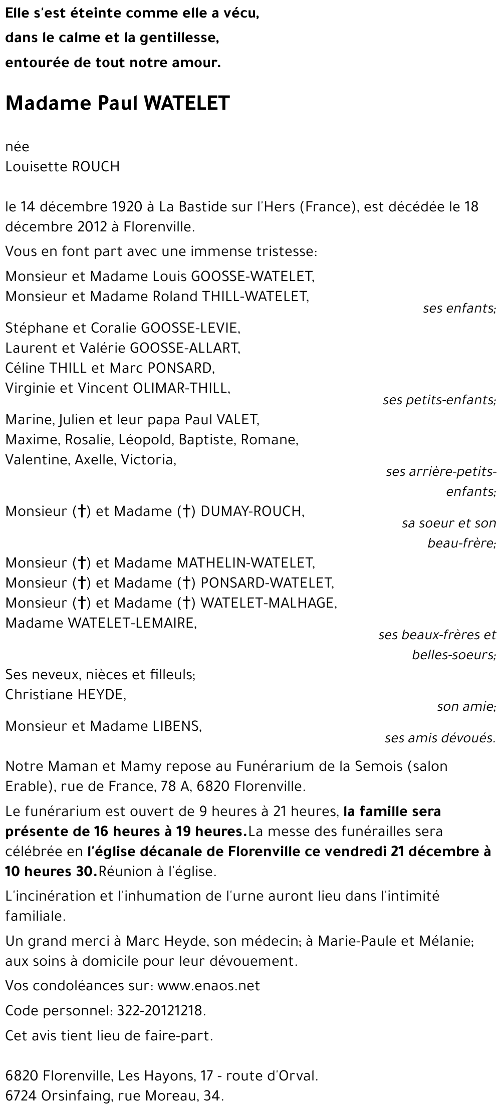 Louisette ROUCH