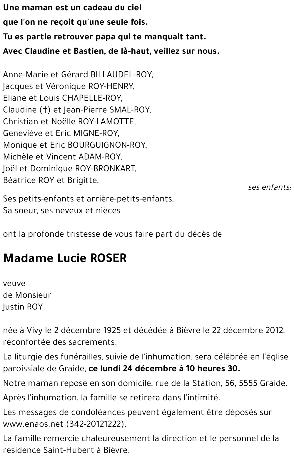 Lucie ROSER