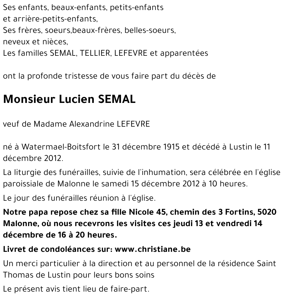 Lucien SEMAL