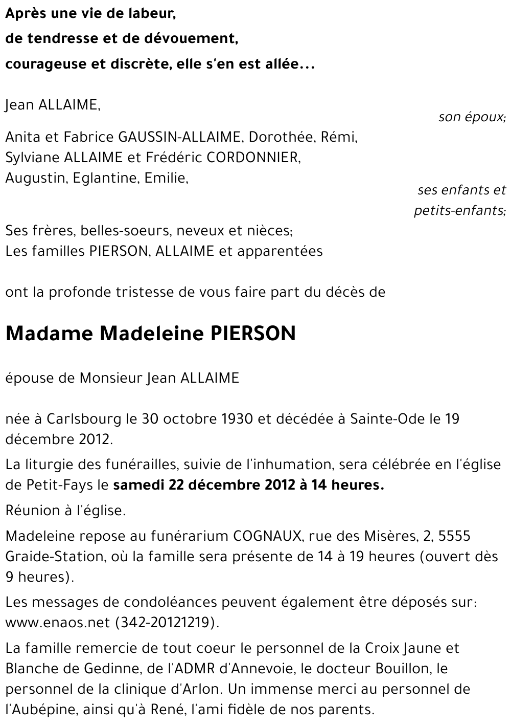 Madeleine PIERSON