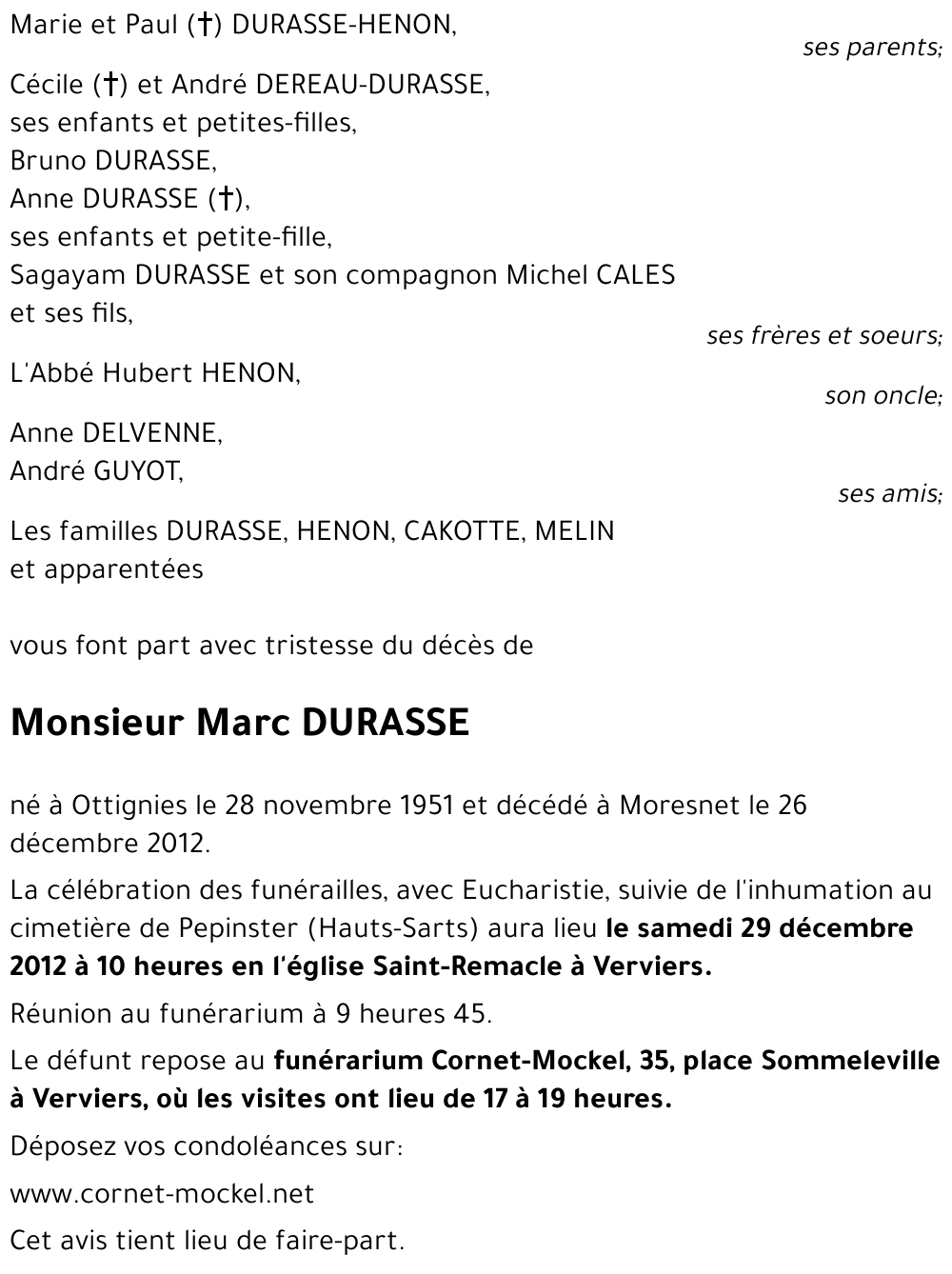 Marc DURASSE